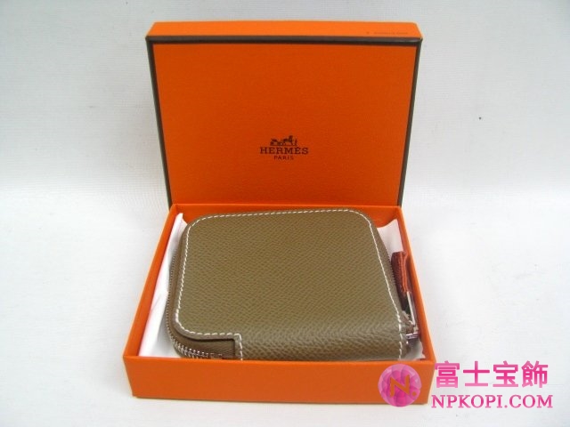 エルメスコインケースエトゥープ（シルバー金具）HERMES328038